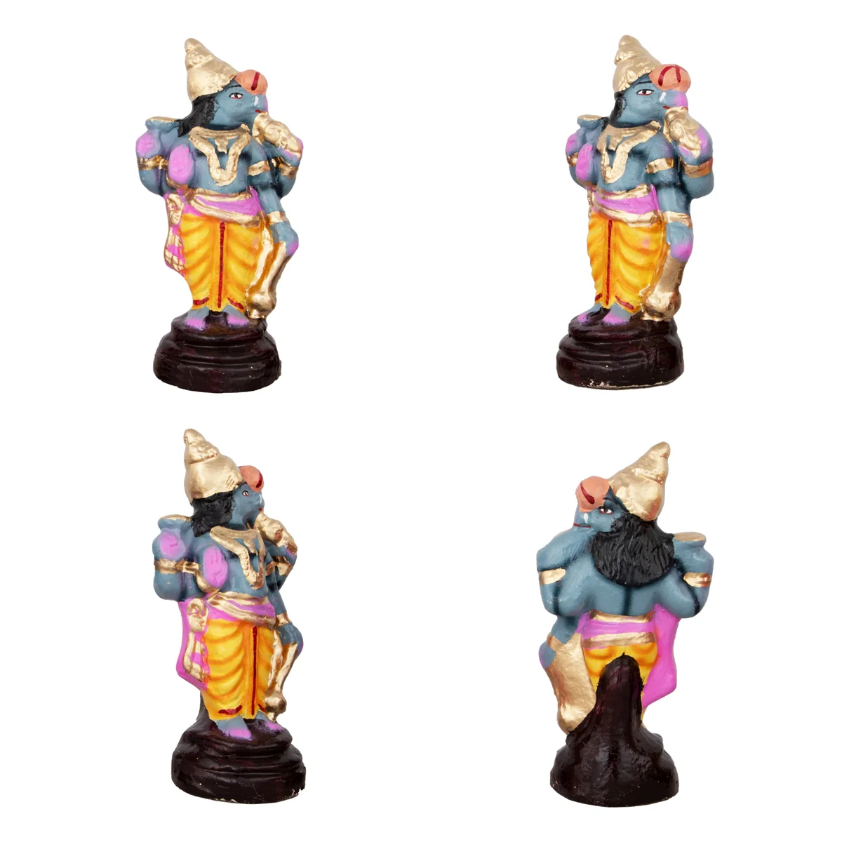 Dasavatharam Paper Mache Golu Bommai Set - 10 x 3 Inches | Giri Golu Doll/ Navaratri Golu Bomma/Gombe/Bommai - Image 4