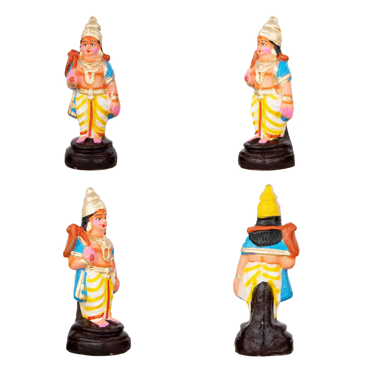 Dasavatharam Paper Mache Golu Bommai Set - 10 x 3 Inches | Giri Golu Doll/ Navaratri Golu Bomma/Gombe/Bommai - Image 6