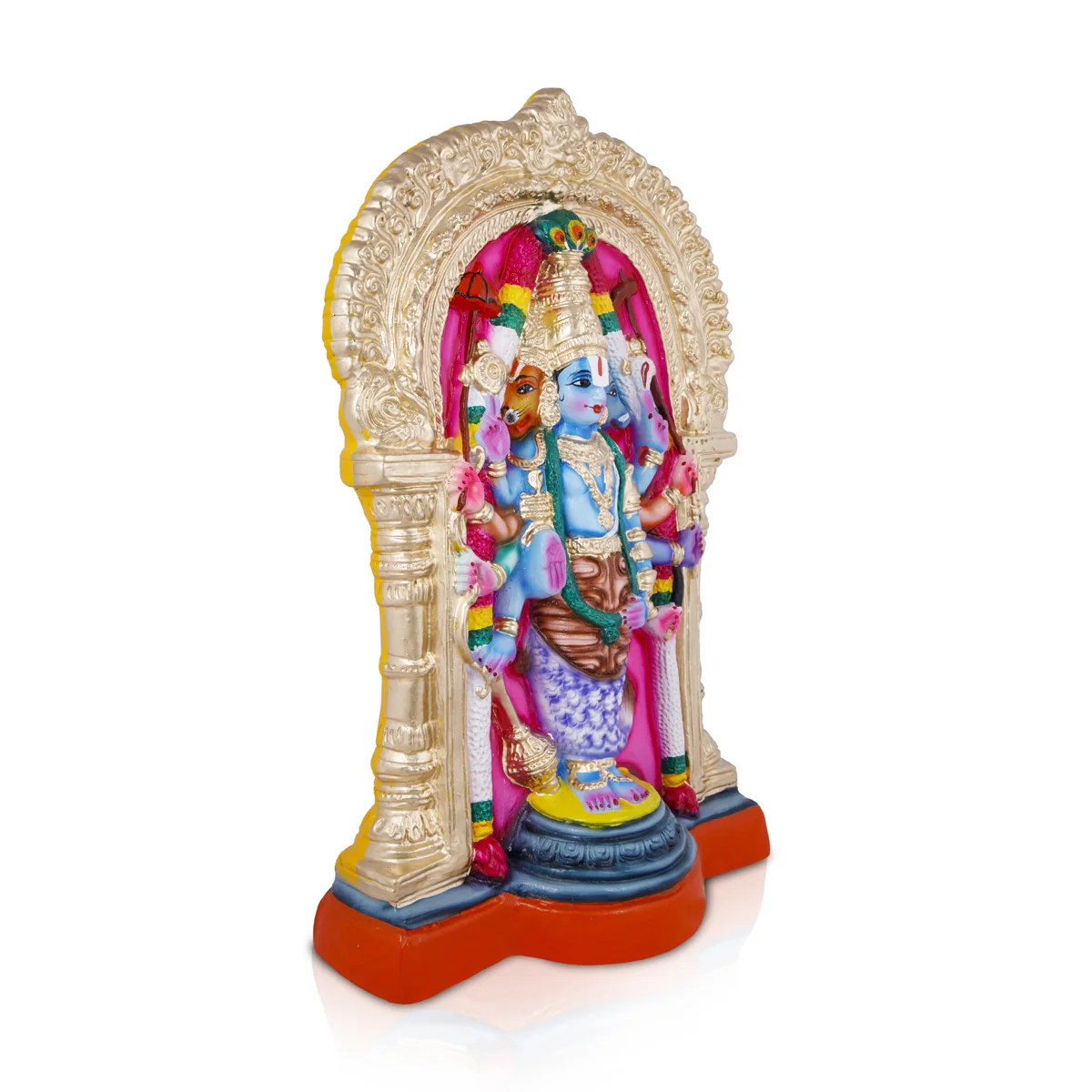 Dasavatharam Perumal Paper Mache Golu Bommai - 18 x 15.5 Inches | Giri Golu Doll/ Navaratri Golu Bomma/Gombe - Image 2
