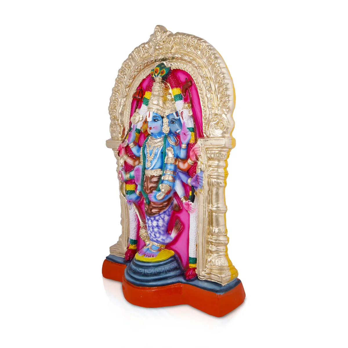 Dasavatharam Perumal Paper Mache Golu Bommai - 18 x 15.5 Inches | Giri Golu Doll/ Navaratri Golu Bomma/Gombe - Image 3
