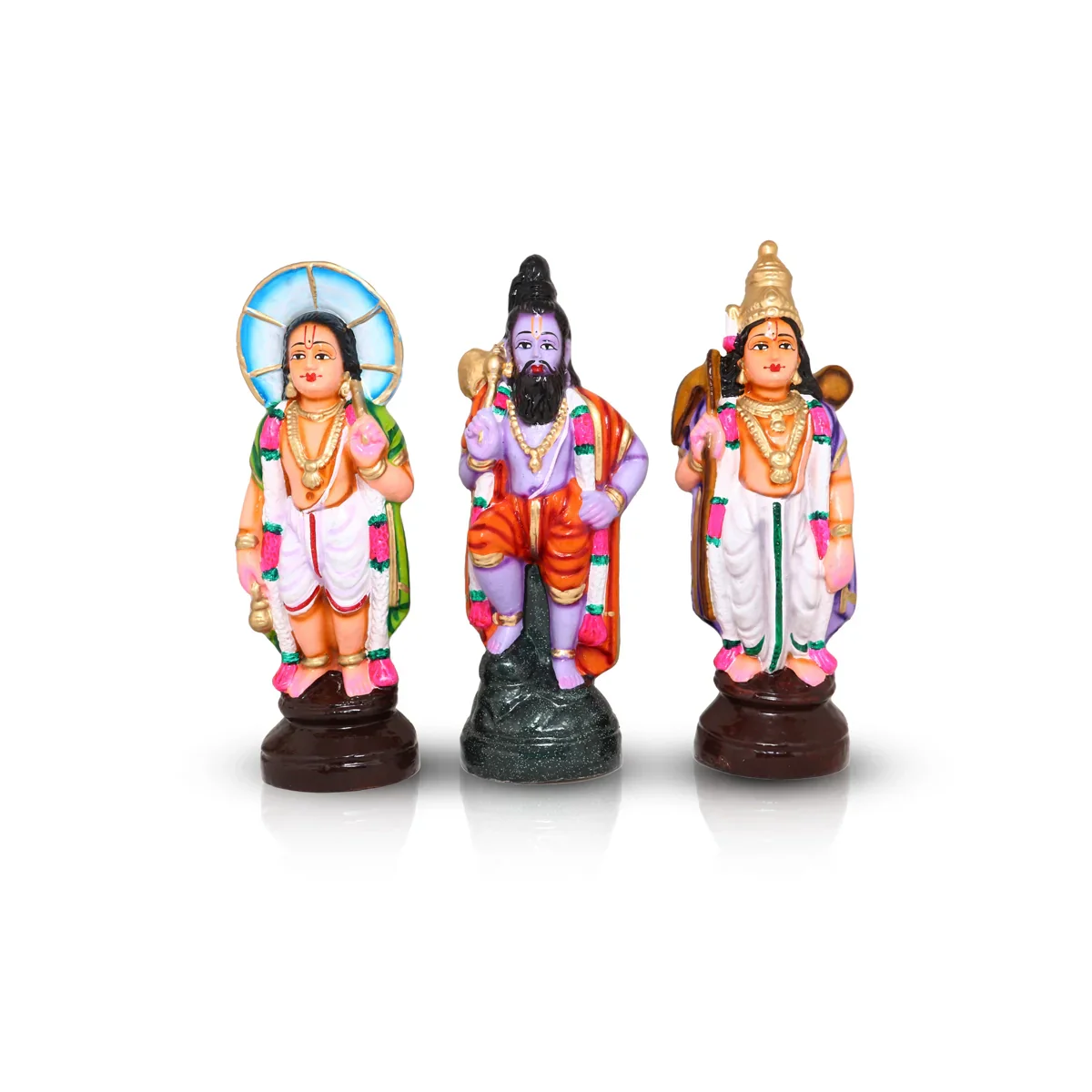 Dasavatharam Clay Golu Bommai Set - 12 x 5 Inches | Giri Golu Doll/ Navaratri Golu Bomma/Gombe/Bommai - Image 4