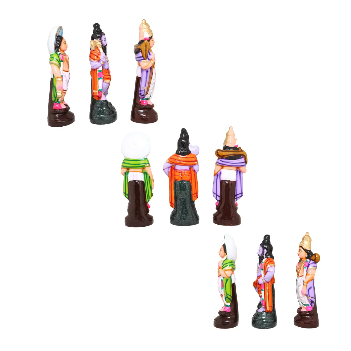 Dasavatharam Clay Golu Bommai Set - 12 x 5 Inches | Giri Golu Doll/ Navaratri Golu Bomma/Gombe/Bommai - Image 5