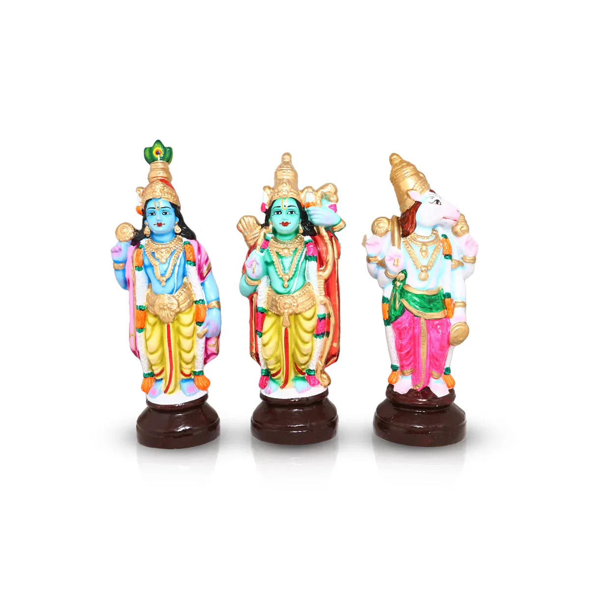 Dasavatharam Clay Golu Bommai Set - 12 x 5 Inches | Giri Golu Doll/ Navaratri Golu Bomma/Gombe/Bommai - Image 6