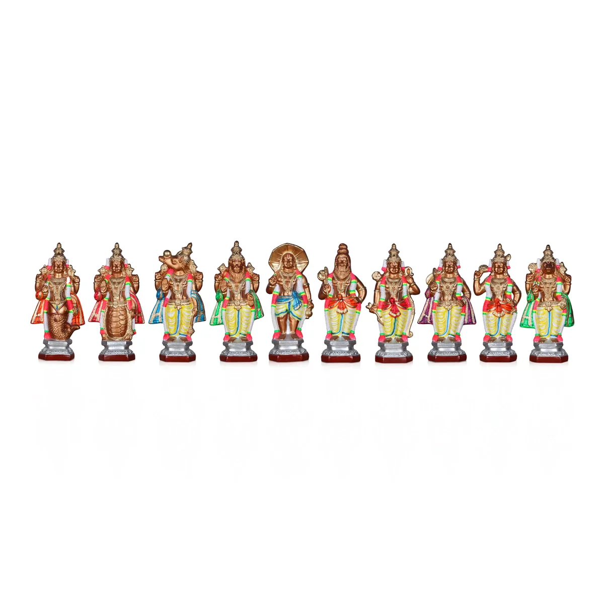 Dasavatharam Paper Mache Golu Bommai Set - 18 Inches | Giri Golu Doll/ Navaratri Golu Bomma/Gombe/Bommai - Image 11