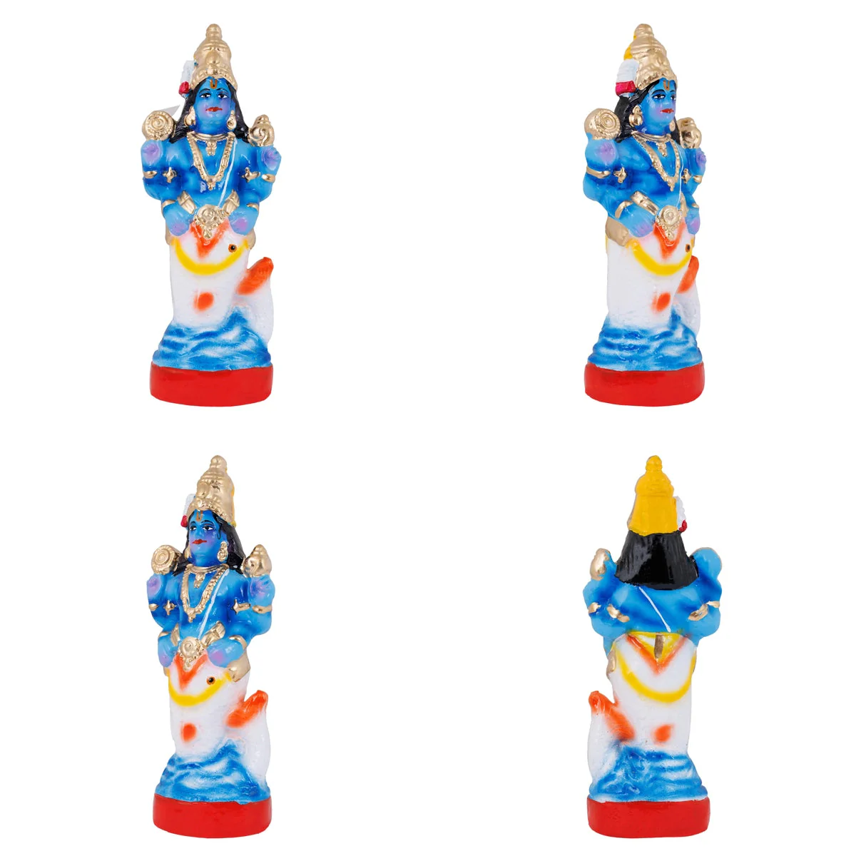 Dasavatharam Statue Clay Golu Bommai Set - 10 X 4 Inches | Navaratri Gombe/ Giri Golu Doll/ Navratri Decor - Image 11