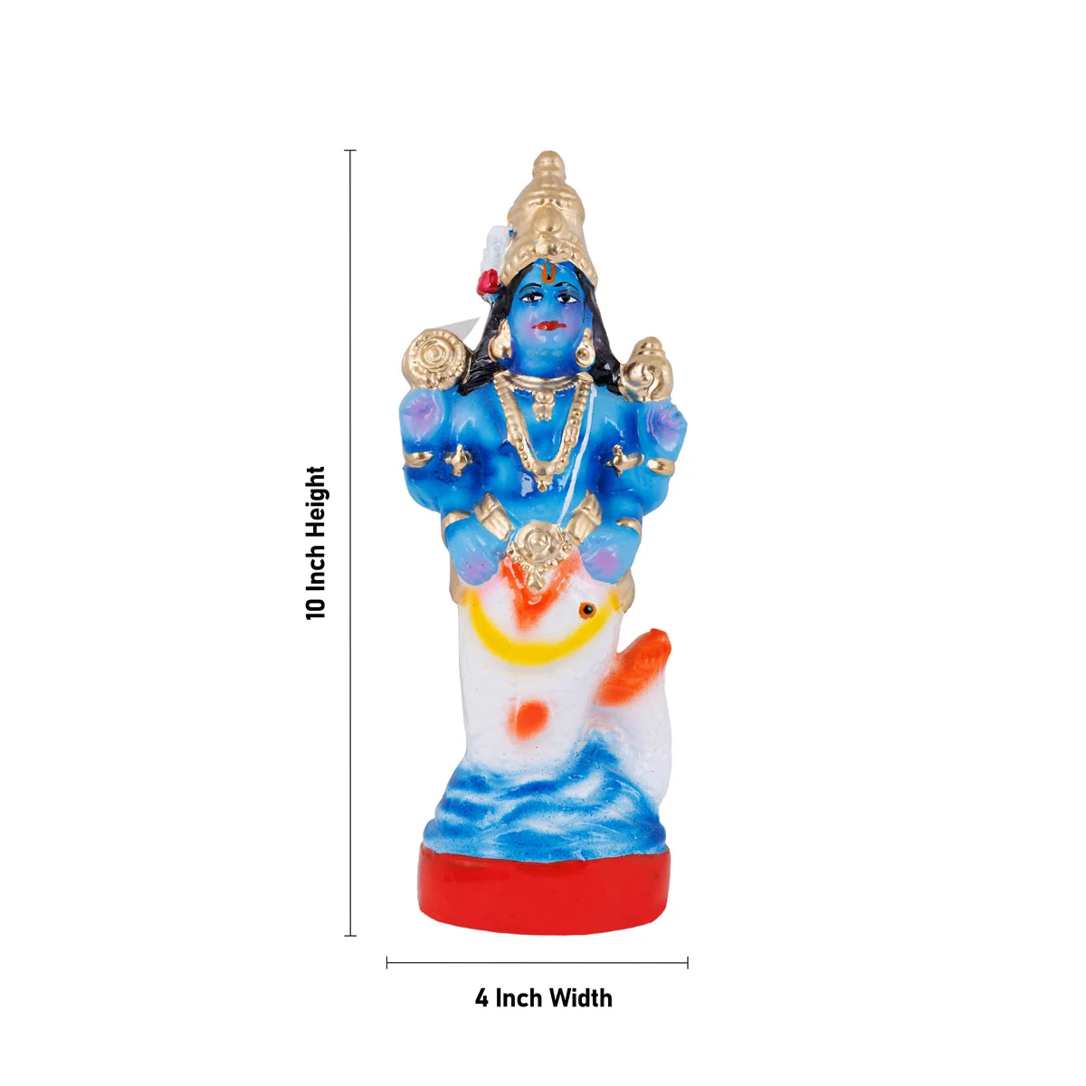 Dasavatharam Statue Clay Golu Bommai Set - 10 X 4 Inches | Navaratri Gombe/ Giri Golu Doll/ Navratri Decor - Image 12