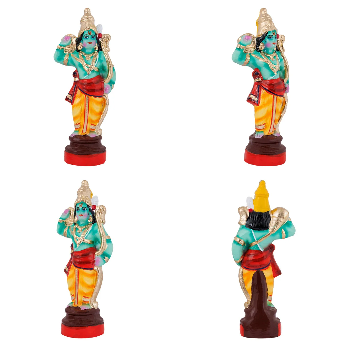Dasavatharam Statue Clay Golu Bommai Set - 10 X 4 Inches | Navaratri Gombe/ Giri Golu Doll/ Navratri Decor - Image 2