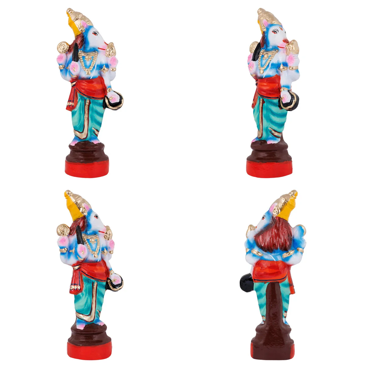 Dasavatharam Statue Clay Golu Bommai Set - 10 X 4 Inches | Navaratri Gombe/ Giri Golu Doll/ Navratri Decor - Image 3