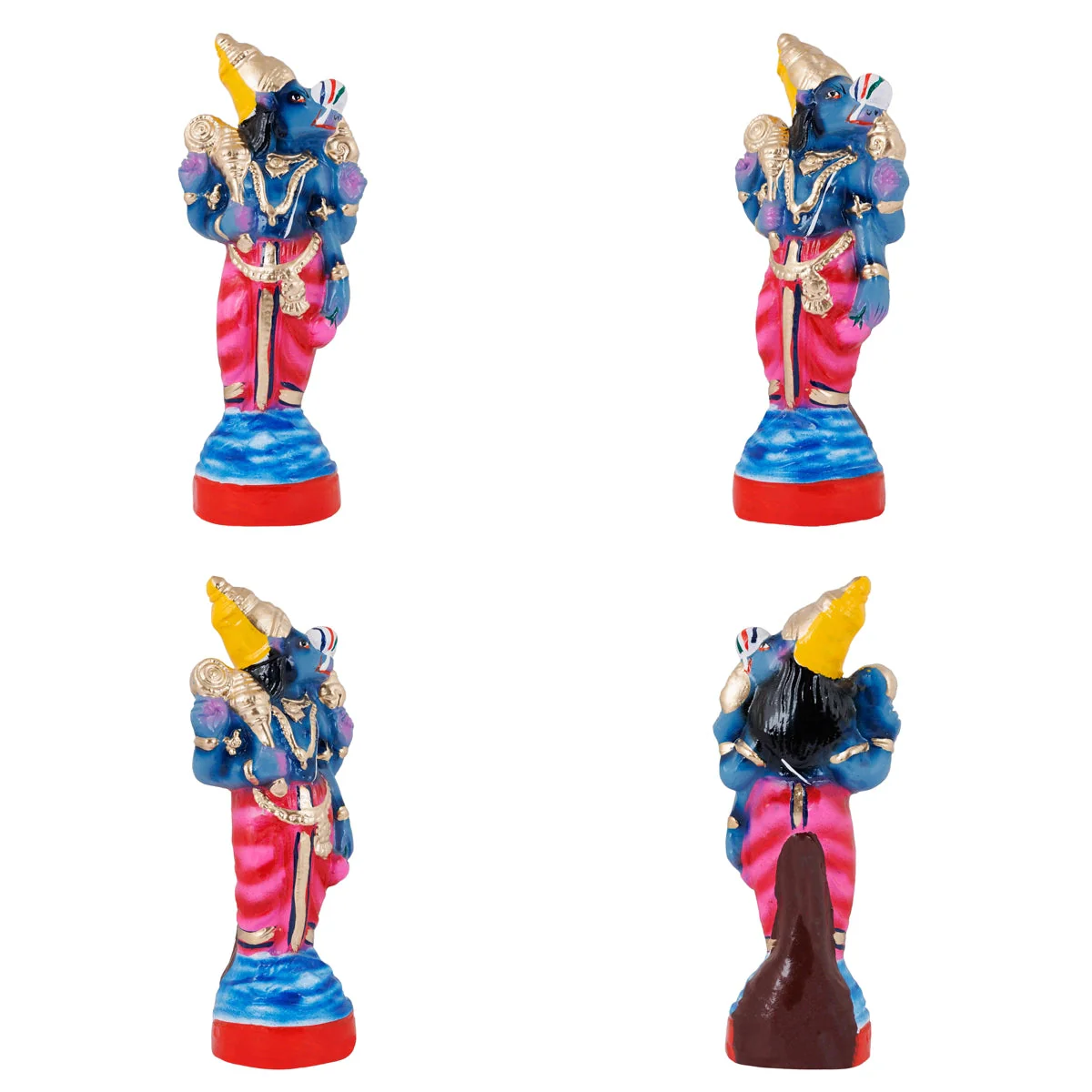 Dasavatharam Statue Clay Golu Bommai Set - 10 X 4 Inches | Navaratri Gombe/ Giri Golu Doll/ Navratri Decor - Image 4
