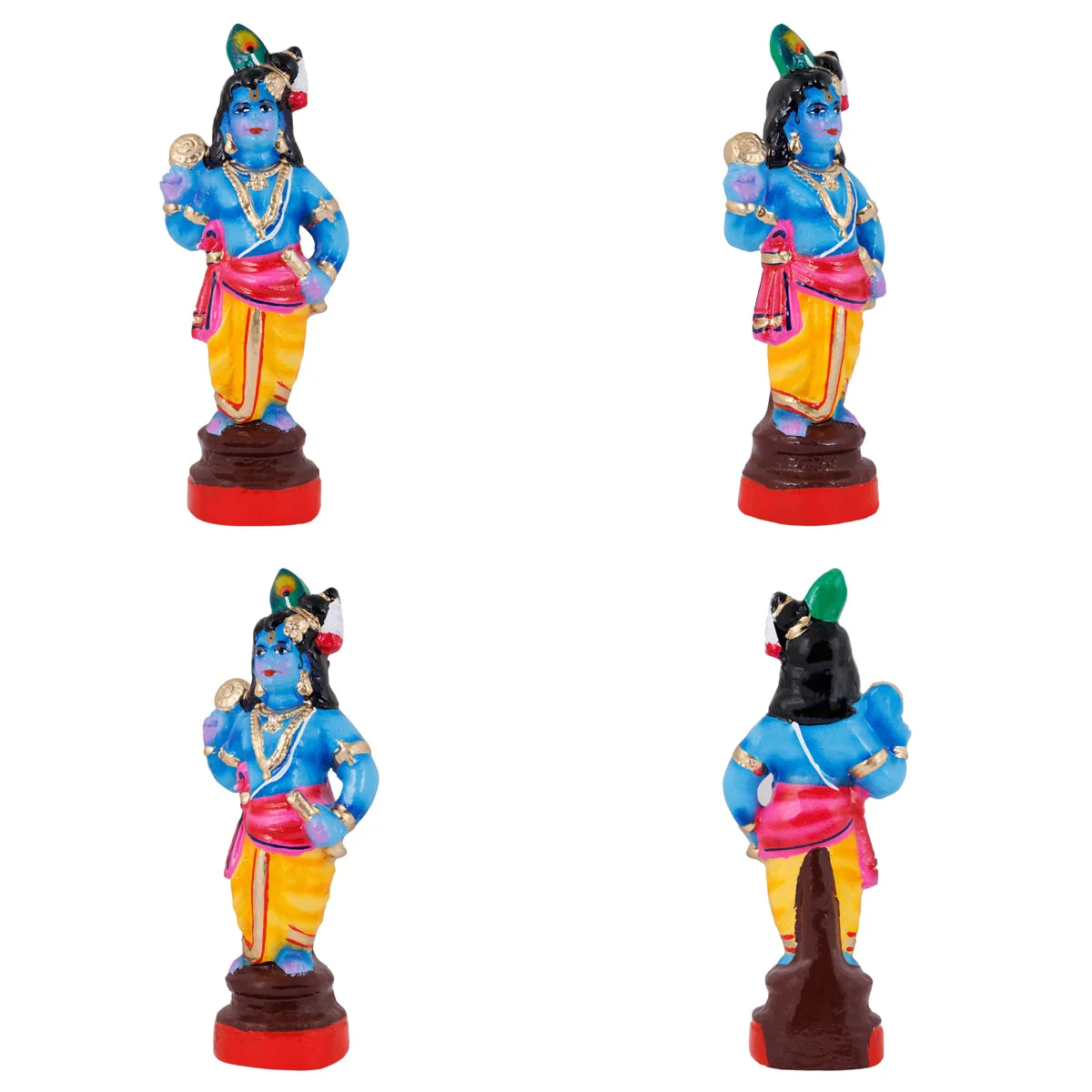 Dasavatharam Statue Clay Golu Bommai Set - 10 X 4 Inches | Navaratri Gombe/ Giri Golu Doll/ Navratri Decor - Image 9