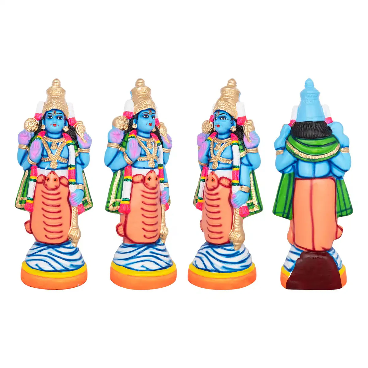 Dasavatharam Statue Paper Mache Golu Bommai Set - 14 X 5 Inches | Navaratri Golu Bommai/ Gombe/ Giri Golu Doll - Image 10