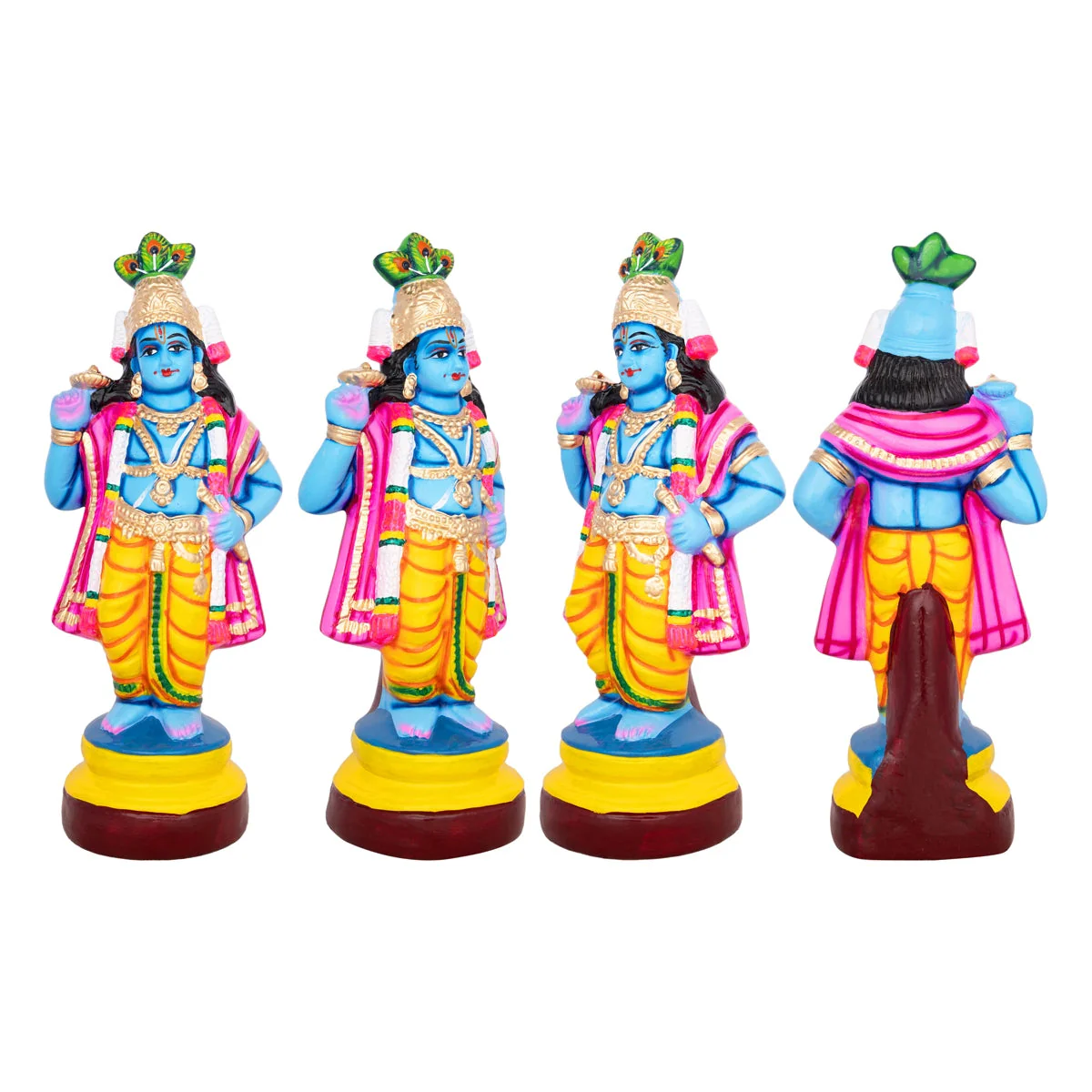 Dasavatharam Statue Paper Mache Golu Bommai Set - 14 X 5 Inches | Navaratri Golu Bommai/ Gombe/ Giri Golu Doll - Image 2