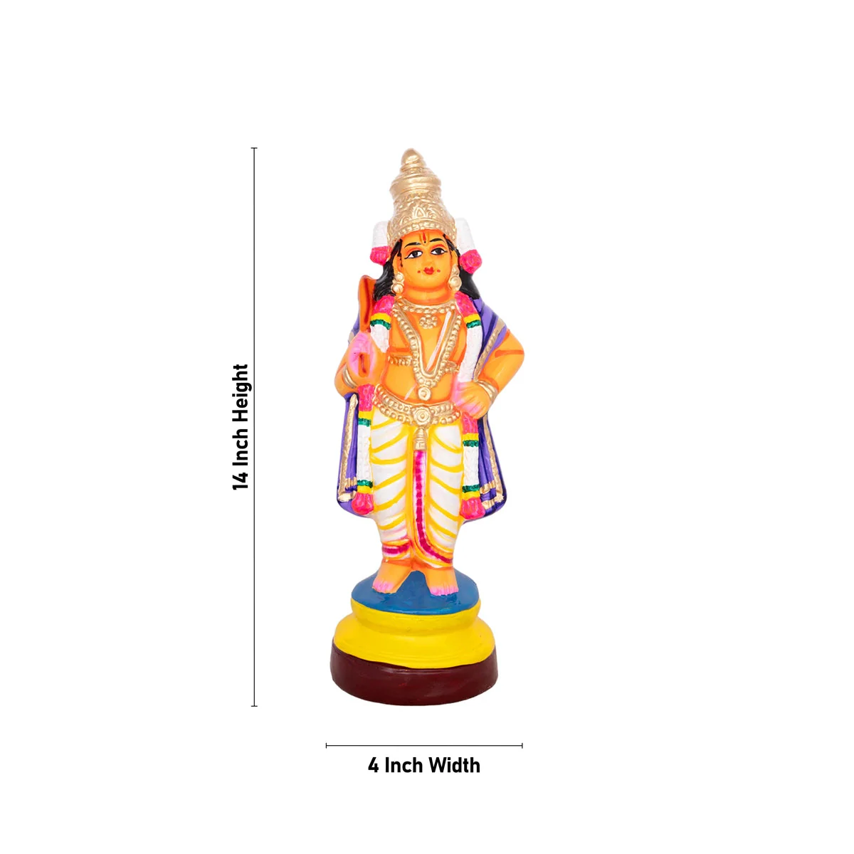 Dasavatharam Statue Paper Mache Golu Bommai Set - 14 X 5 Inches | Navaratri Golu Bommai/ Gombe/ Giri Golu Doll - Image 4