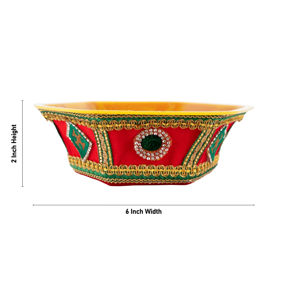 Decorated Bowl - 2 x 6 Inches | Decorated Cup for Wedding