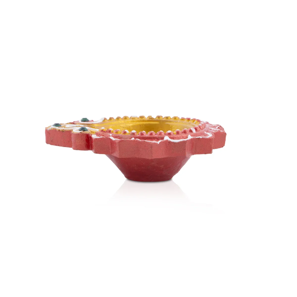 Decorative Diya Set | 4 Pcs/ Clay Lamp/ Fancy Deep for Pooja - Image 2