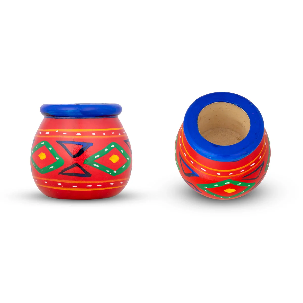 Decorative Pot Set - 7.5 X 2.5 Inches | Wooden Pot/Showpiece/ Decorative Item For Home Decor & Festive Display - Image 2