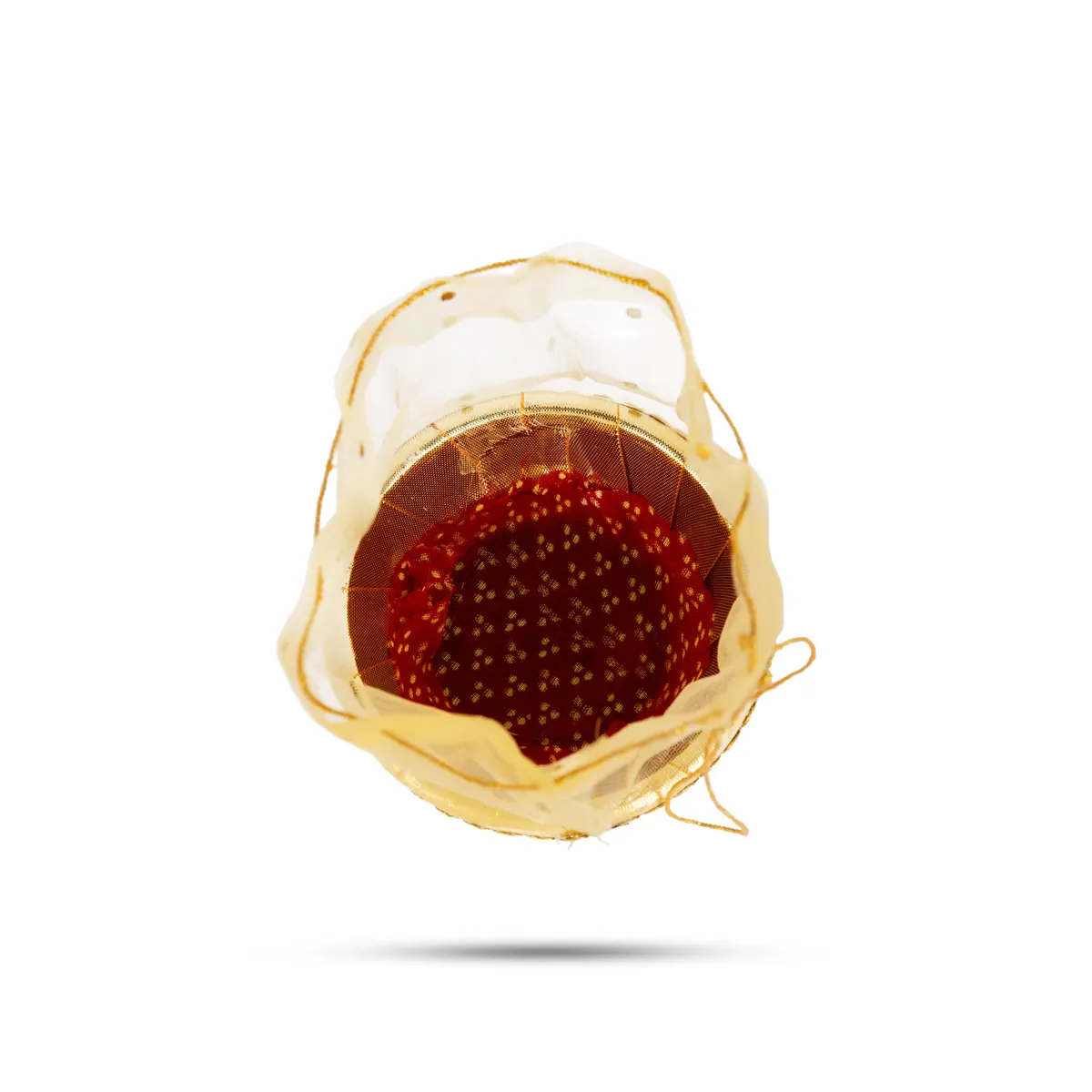 Decorative Tokri Basket With Net Cover- 3 X 2 Inches | Chocolate Gift Basket/ Gift Hamper Basket For Storage - Image 4