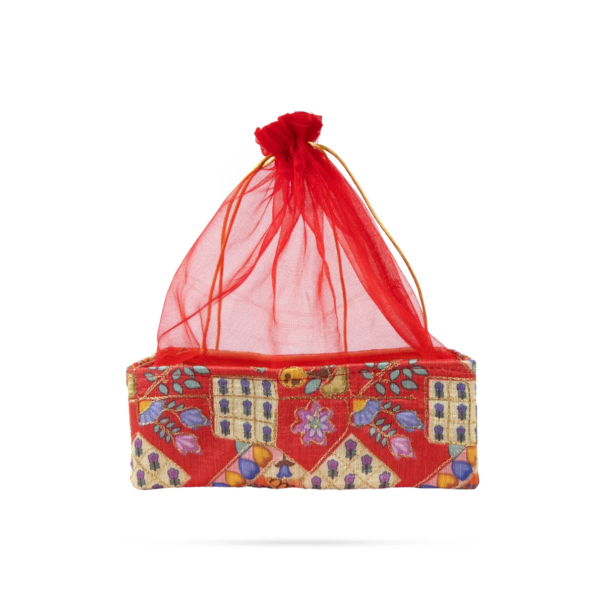 Decorative Tokri Basket With Net Cover - 3 X 8 Inches | Chocolate Gift Basket/ Gift Hamper Basket For Storage - Image 5