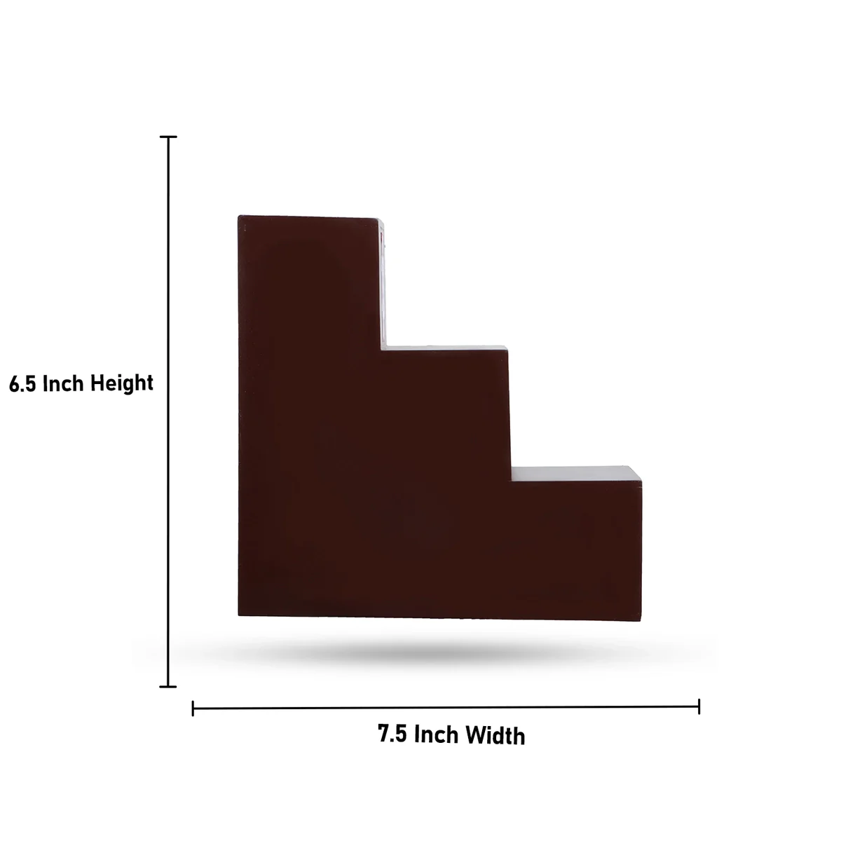 Deepam Stand - 6.5 x 7.5 Inches | 3 Step with Kolam Design Stand/ Wooden Deepam Stand for Pooja - Image 4
