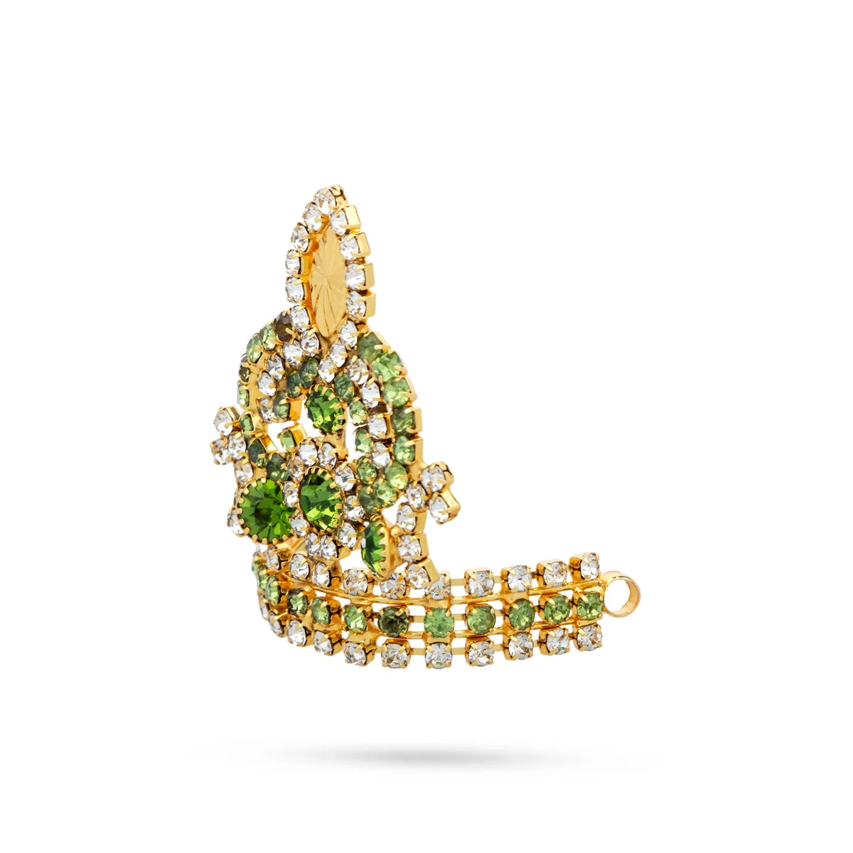 Stone Half Kireetam - 4.5 Inches | Half Crown/ Half Stone Mukut for Deity Decor - Image 2