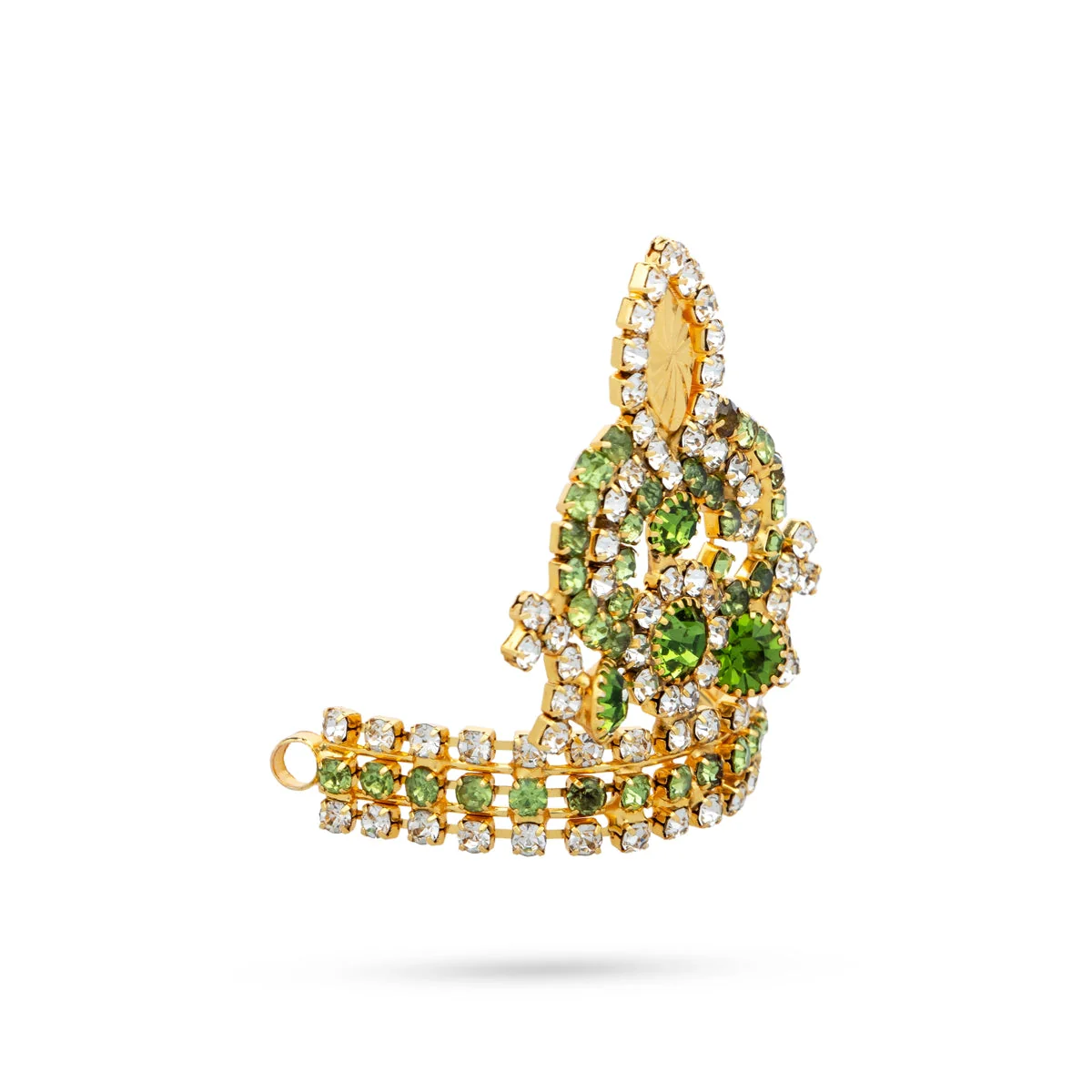 Stone Half Kireetam - 4.5 Inches | Half Crown/ Half Stone Mukut for Deity Decor - Image 3