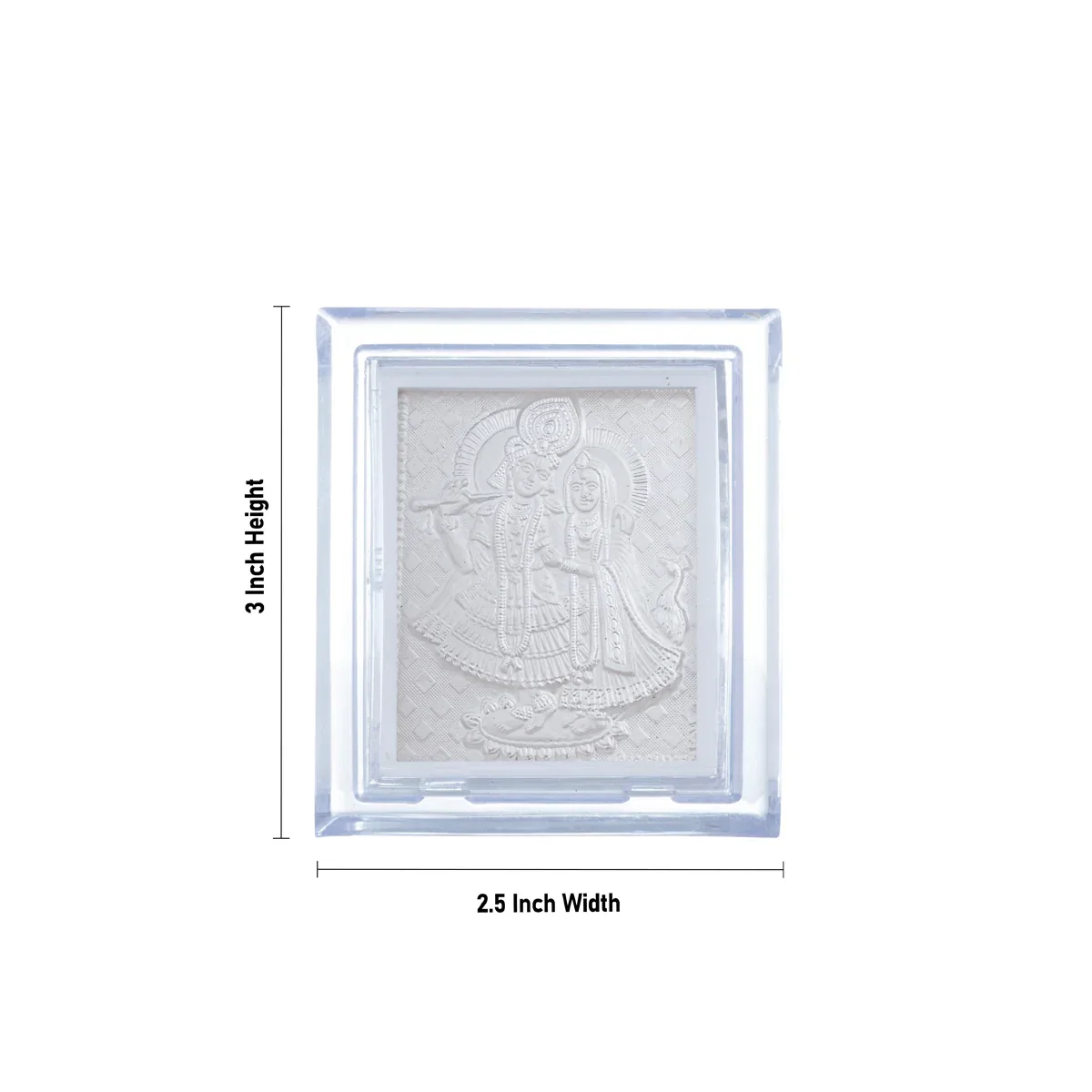 Deity Photo Frame - 3 x 2.5 Inches | Silver Picture Frame for Home Decor - Image 5