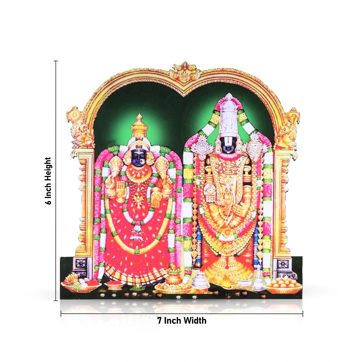 Deity Picture Frame - 6 x 7 Inches | Photo Frame Cutout with Backstand for Home/ Assorted Design - Image 3