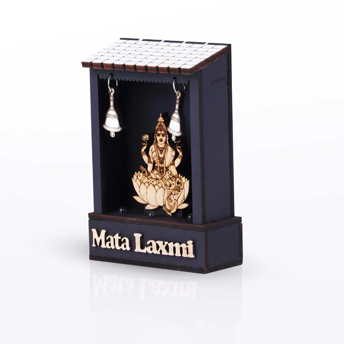 Deity Statue with Led Light - 5 x 3.5 Inches | Wooden Deity Idol for Home/ Assorted Design - Image 3
