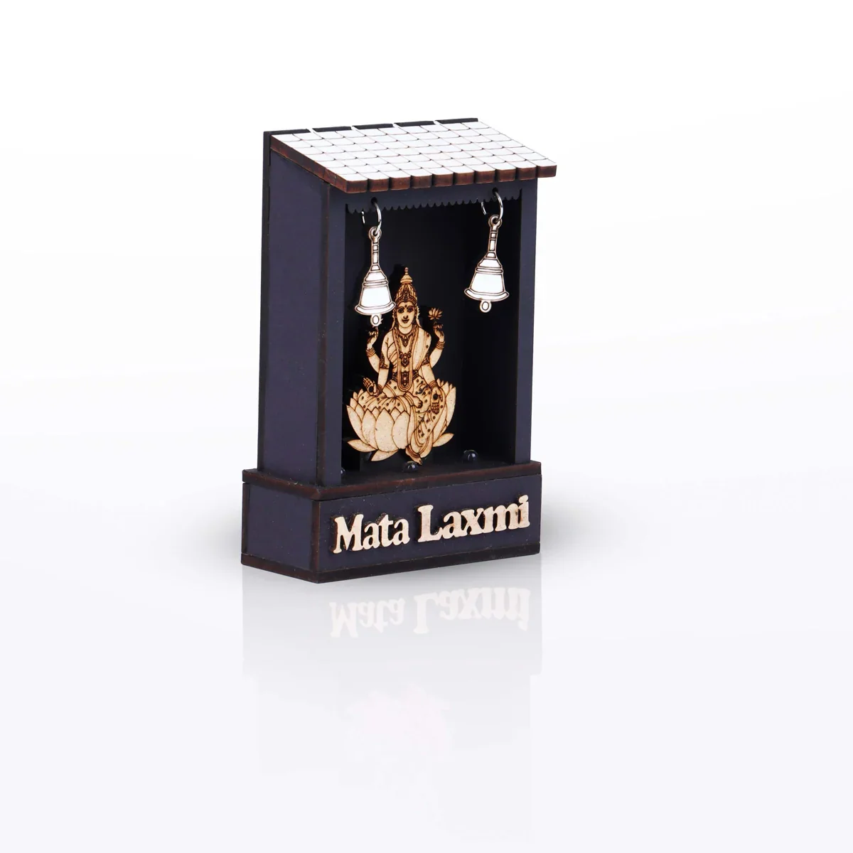 Deity Statue with Led Light - 5 x 3.5 Inches | Wooden Deity Idol for Home/ Assorted Design - Image 4