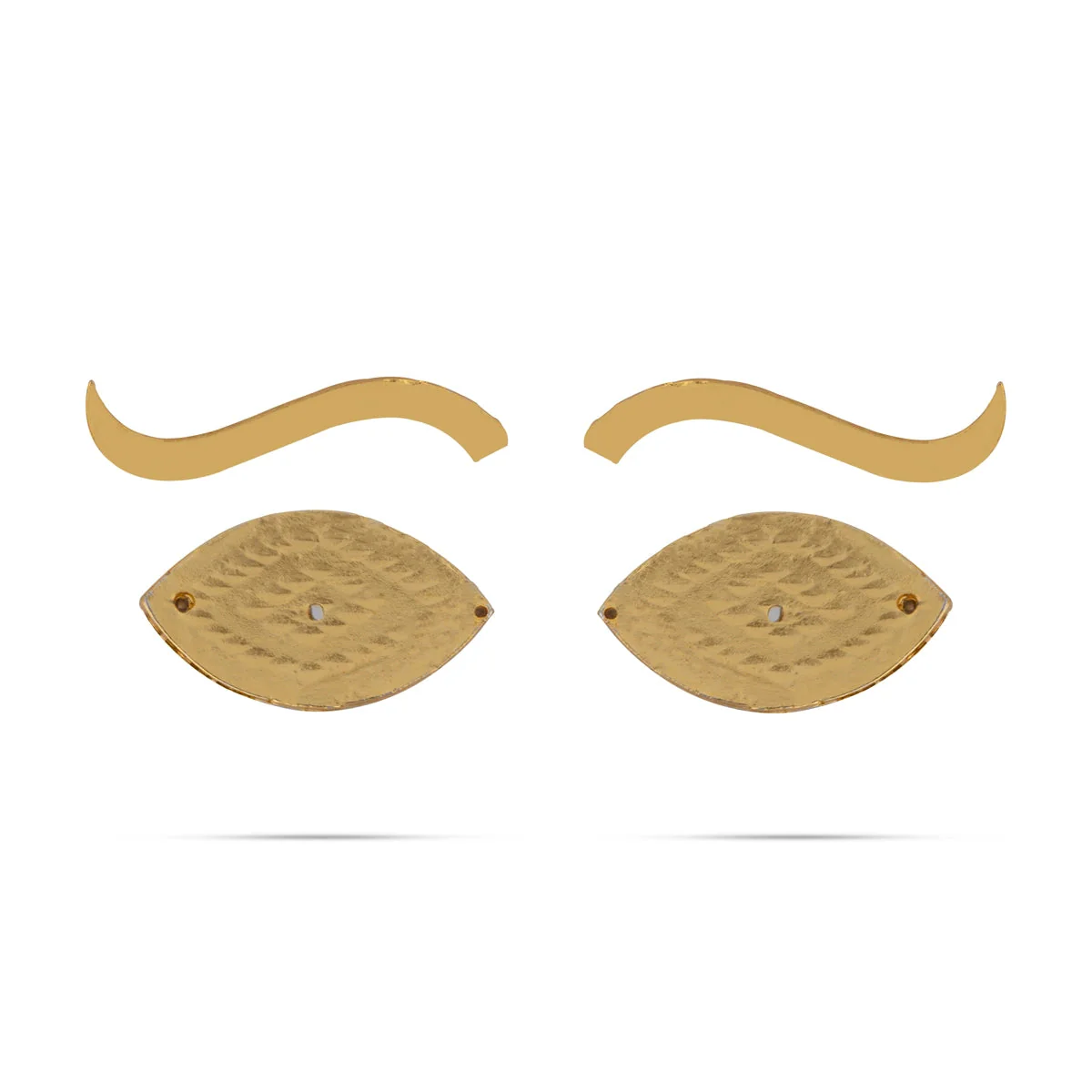 Deity Stone Eyes Pair - 2 Inches | Amman Kanmalar/ Idol Stone Eye/ Stone Kanmalar for Deity Decor - Image 2