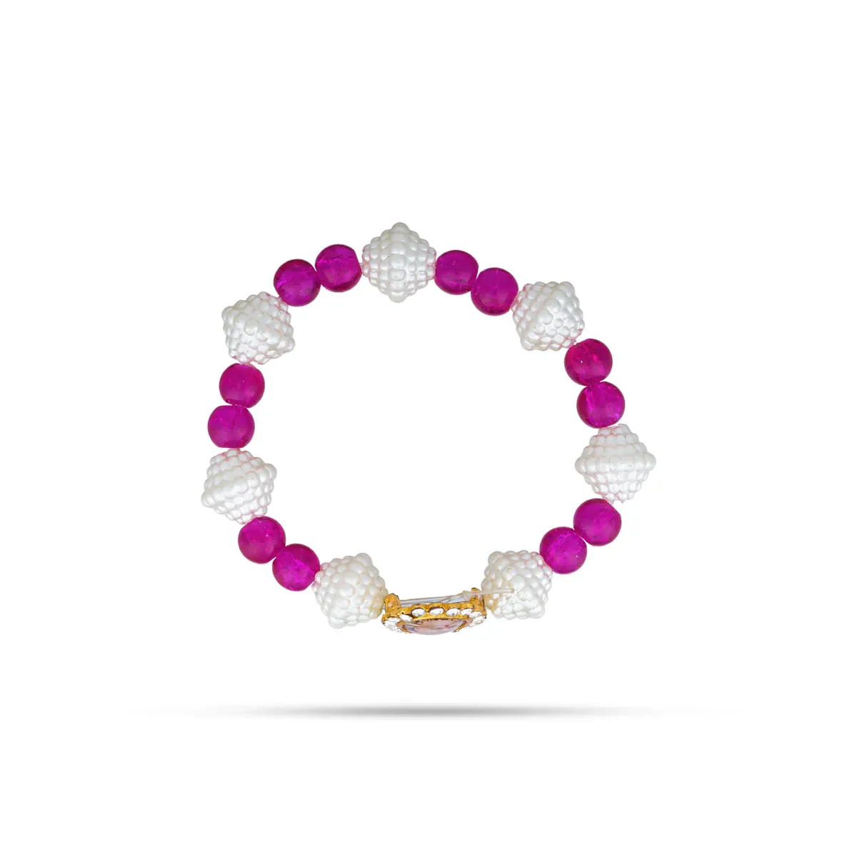 Delhi Guruji Beaded Bracelet - 2.5 Inch Dia | Spiritual Wrist Bracelet / Hand Band for Daily Wear - Image 3