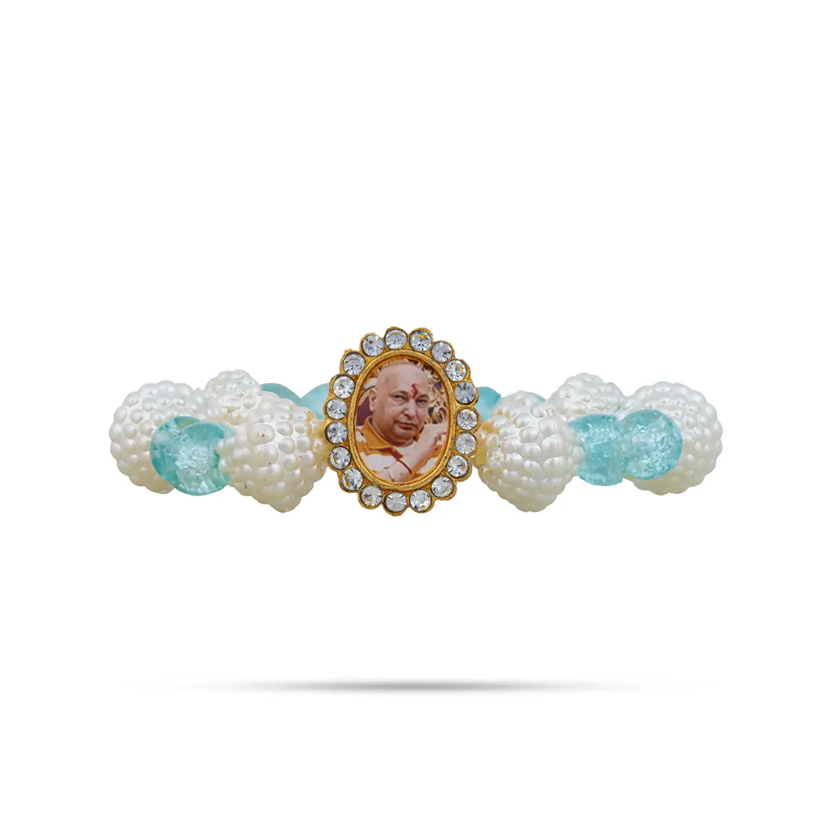 Delhi Guruji Beaded Bracelet - 2.5 Inch Dia | Spiritual Wrist Bracelet / Hand Band for Daily Wear - Image 6