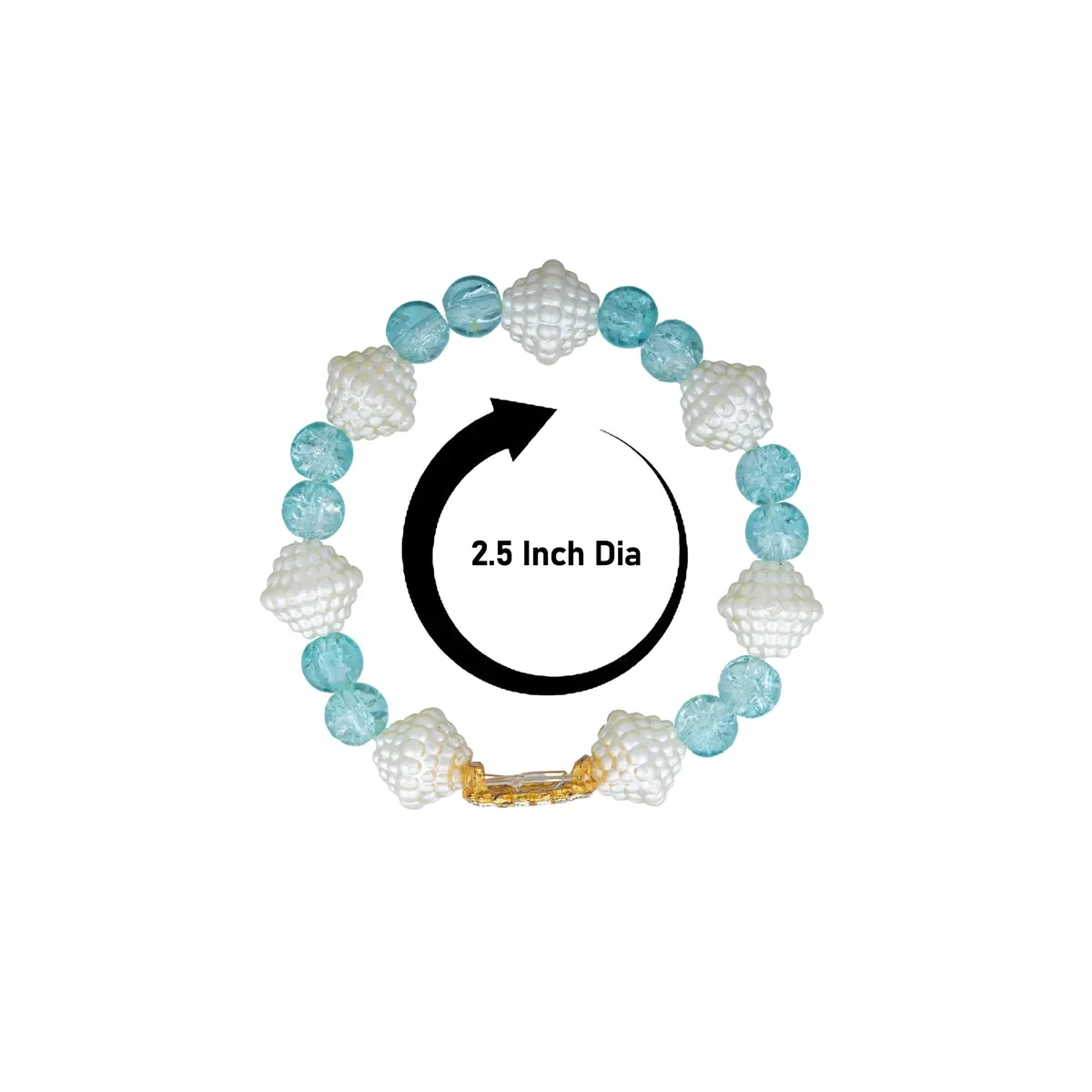 Delhi Guruji Beaded Bracelet - 2.5 Inch Dia | Spiritual Wrist Bracelet / Hand Band for Daily Wear - Image 8