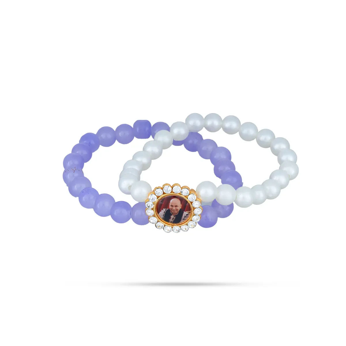 Delhi Guruji Bracelet - 2.5 Inch Dia | 2 Line Beads Bracelet/ Spiritual Wrist Band for Daily Use - Image 11