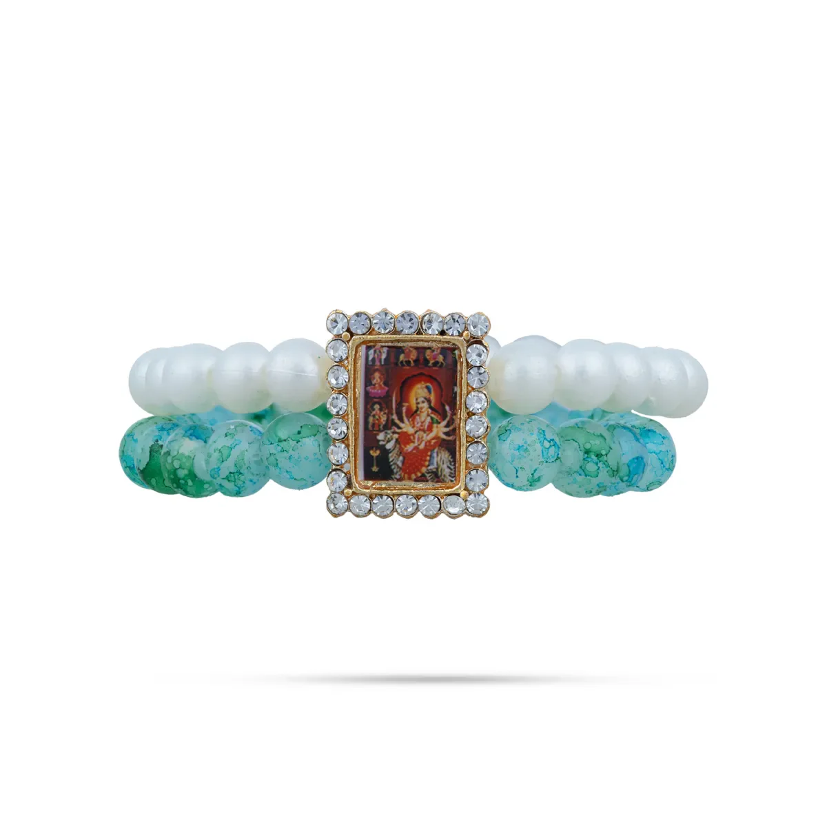Delhi Guruji Bracelet - 2.5 Inch Dia | 2 Line Beads Bracelet/ Spiritual Wrist Band for Daily Use - Image 12