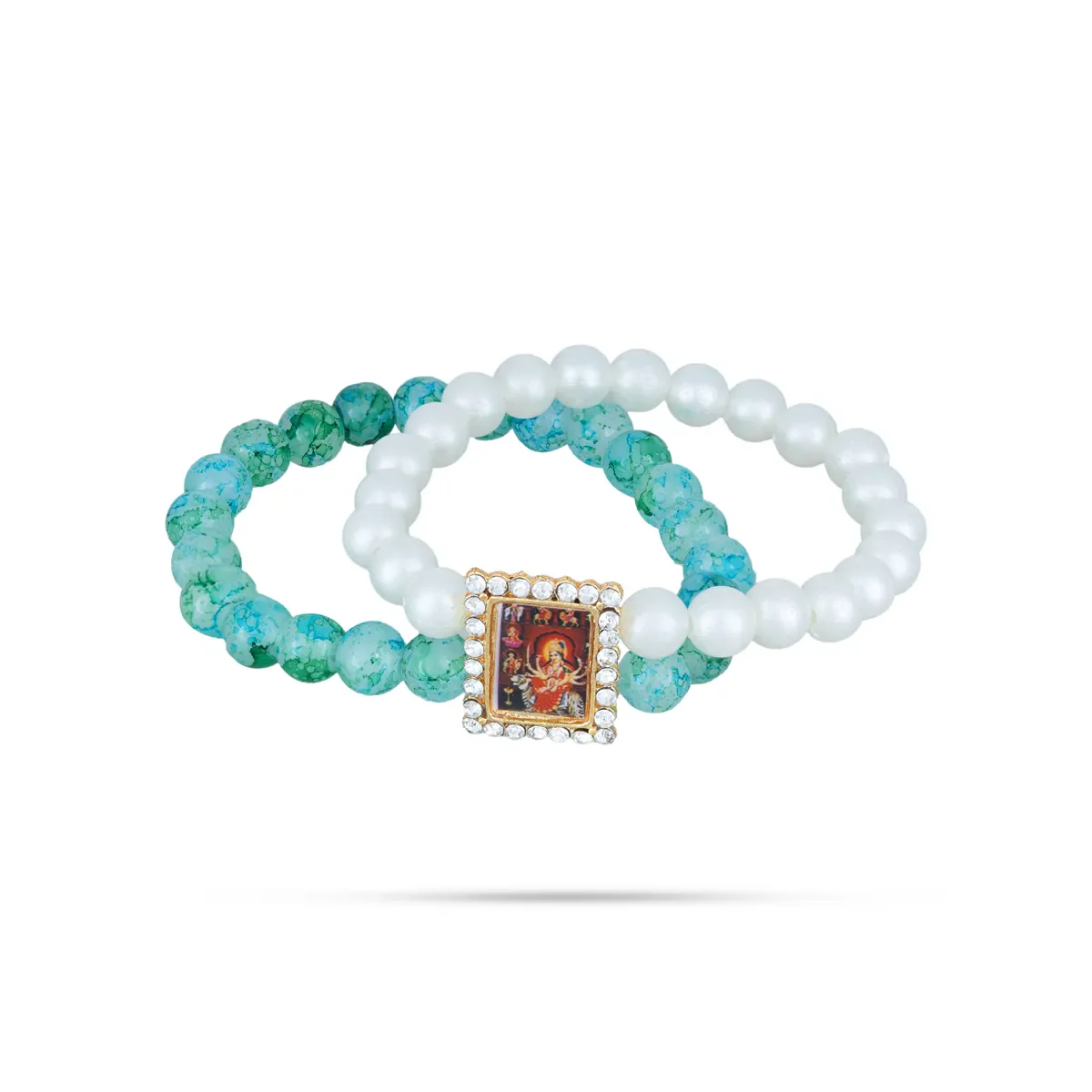 Delhi Guruji Bracelet - 2.5 Inch Dia | 2 Line Beads Bracelet/ Spiritual Wrist Band for Daily Use - Image 13