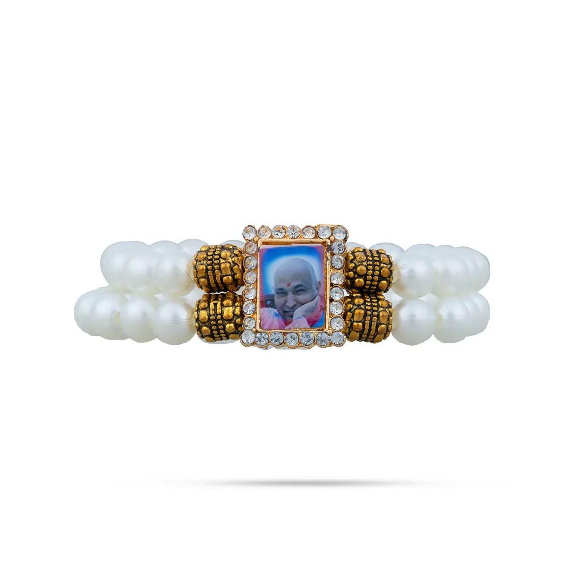 Delhi Guruji Bracelet - 2.5 Inch Dia | 2 Line Beads Bracelet/ Spiritual Wrist Band for Daily Use - Image 14
