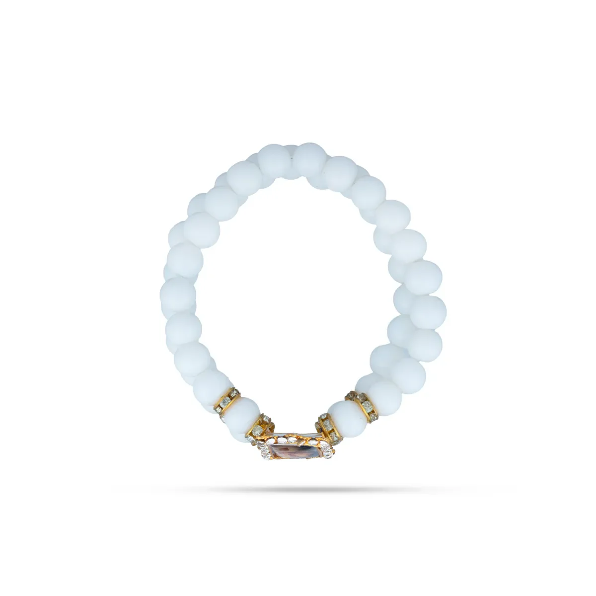 Delhi Guruji Bracelet - 2.5 Inch Dia | 2 Line Beads Bracelet/ Spiritual Wrist Band for Daily Use - Image 20