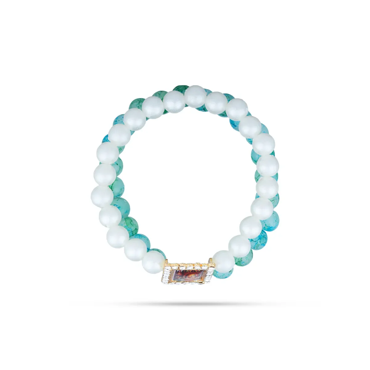 Delhi Guruji Bracelet - 2.5 Inch Dia | 2 Line Beads Bracelet/ Spiritual Wrist Band for Daily Use - Image 21