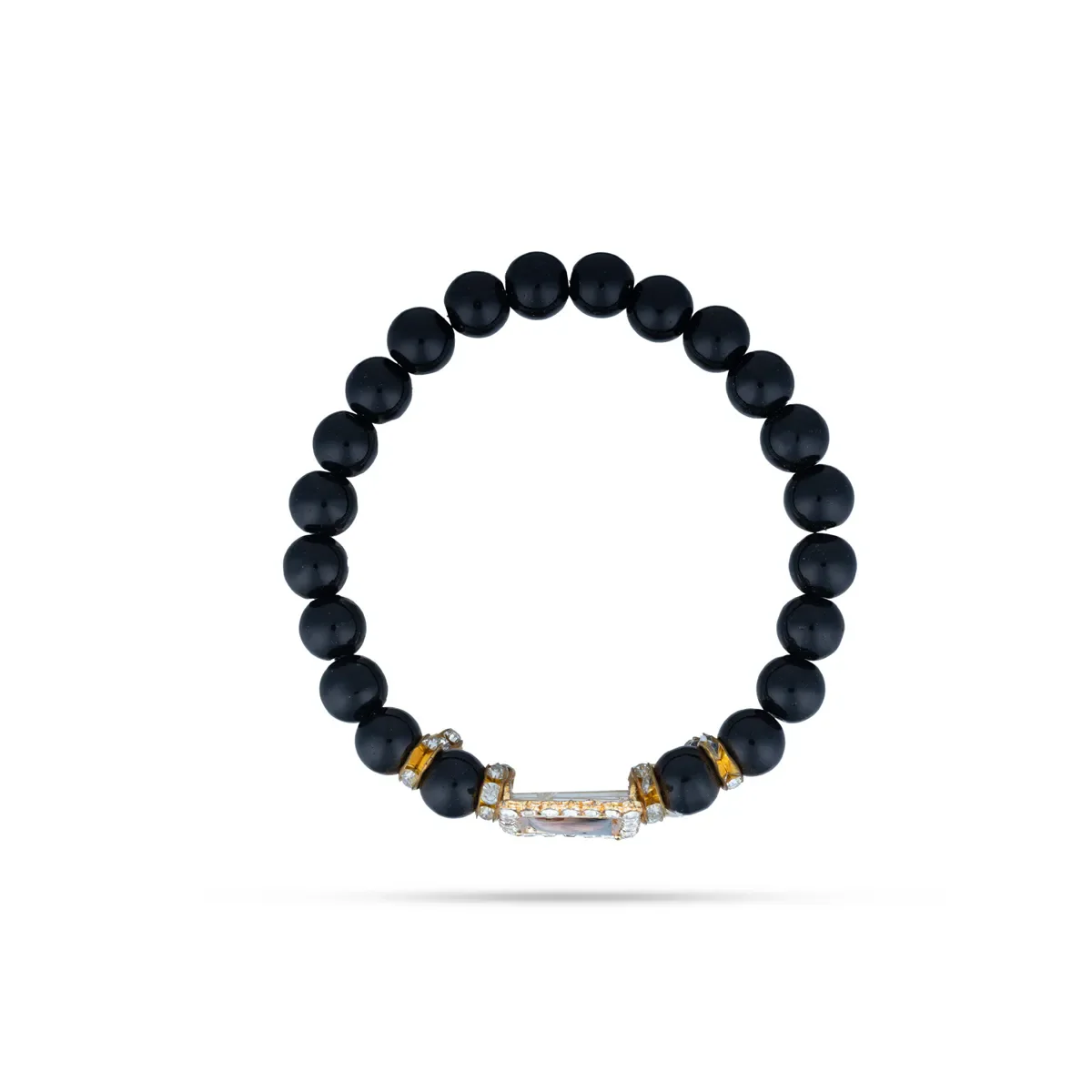 Delhi Guruji Bracelet - 2.5 Inch Dia | 2 Line Beads Bracelet/ Spiritual Wrist Band for Daily Use - Image 3