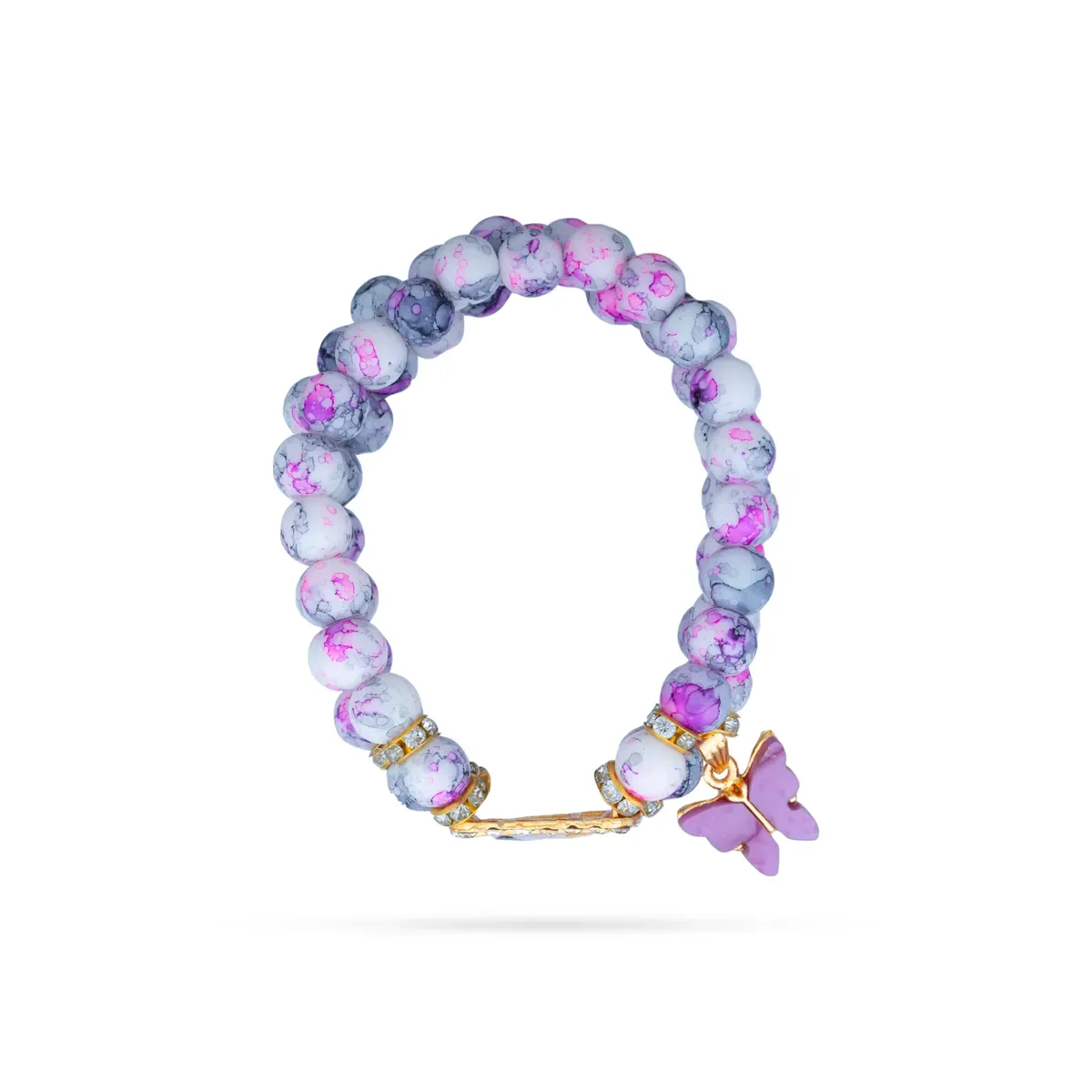 Delhi Guruji Bracelet - 2.5 Inch Dia | 3 Line Beaded Bracelet / Devotional Hand Band for Daily Wear - Image 8