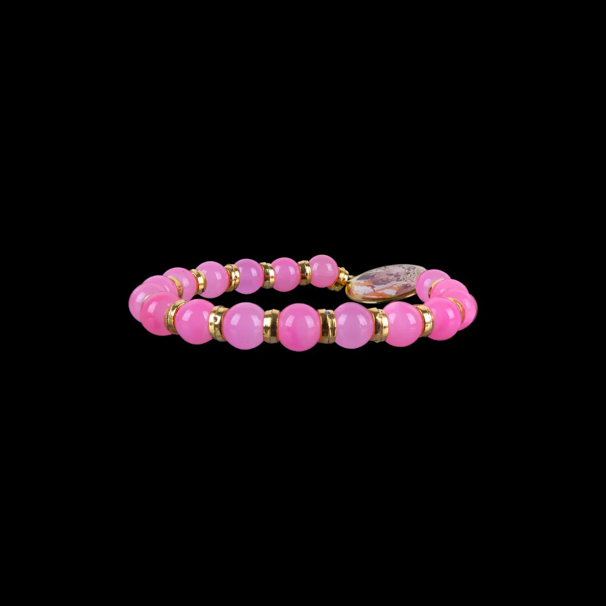 Delhi Guruji Bracelet - 2.5 Inch Dia | Multicolour Bead Bracelet / Spiritual Hand Band for Daily Wear - Image 11