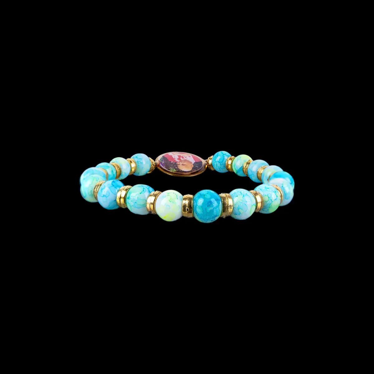 Delhi Guruji Bracelet - 2.5 Inch Dia | Multicolour Bead Bracelet / Spiritual Hand Band for Daily Wear - Image 15