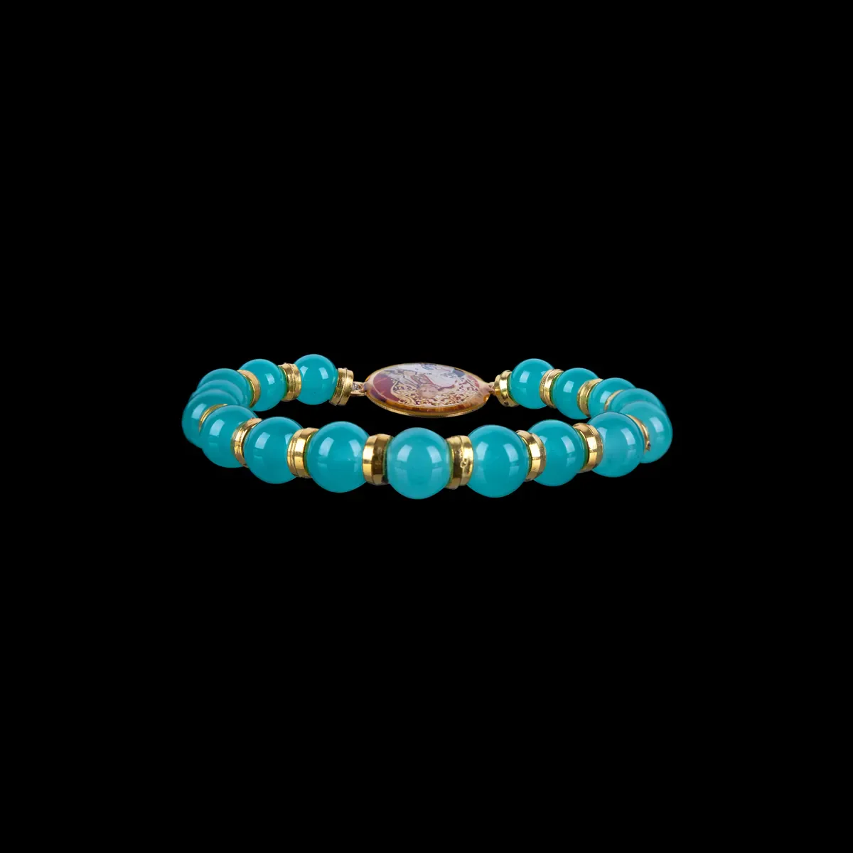 Delhi Guruji Bracelet - 2.5 Inch Dia | Multicolour Bead Bracelet / Spiritual Hand Band for Daily Wear - Image 17