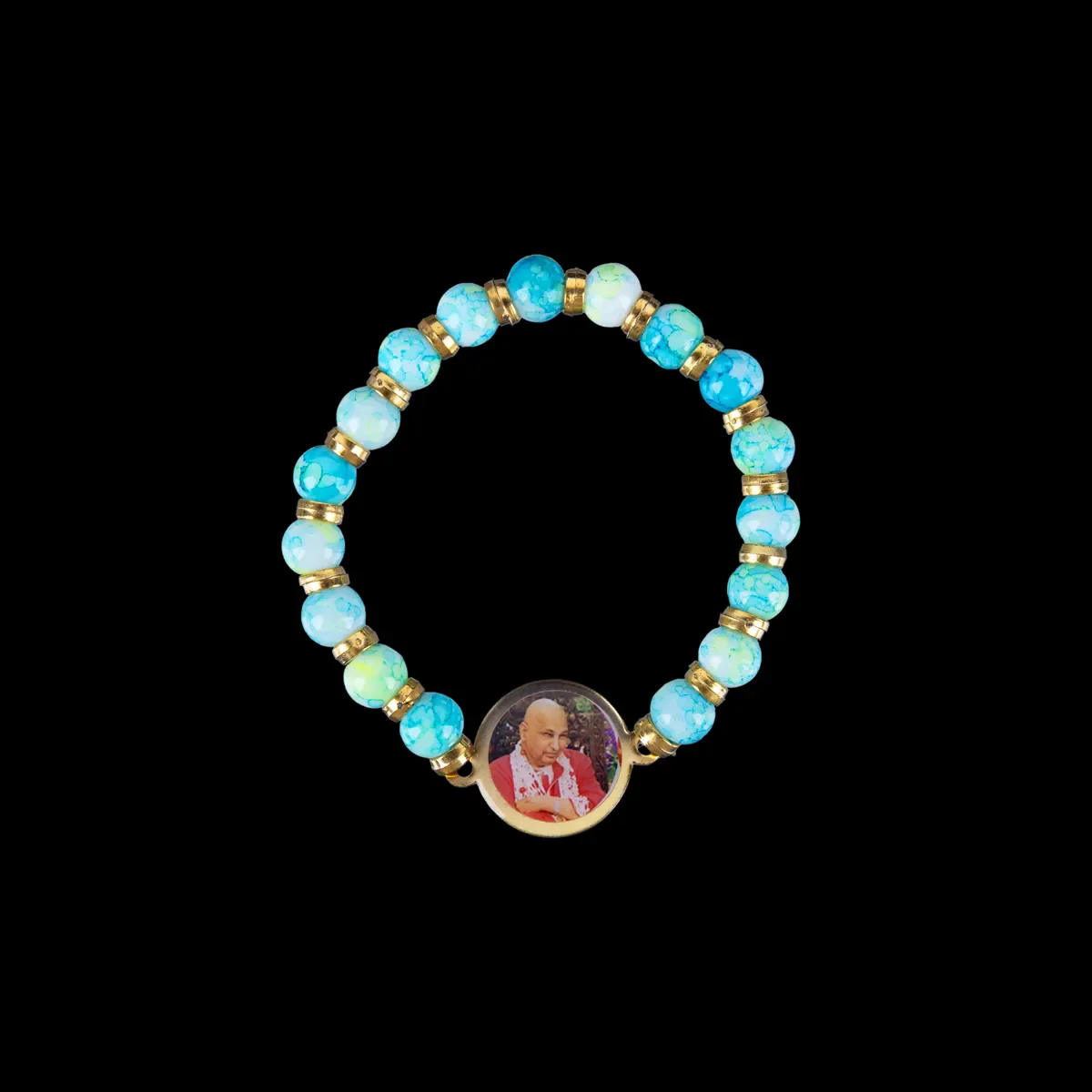 Delhi Guruji Bracelet - 2.5 Inch Dia | Multicolour Bead Bracelet / Spiritual Hand Band for Daily Wear - Image 7