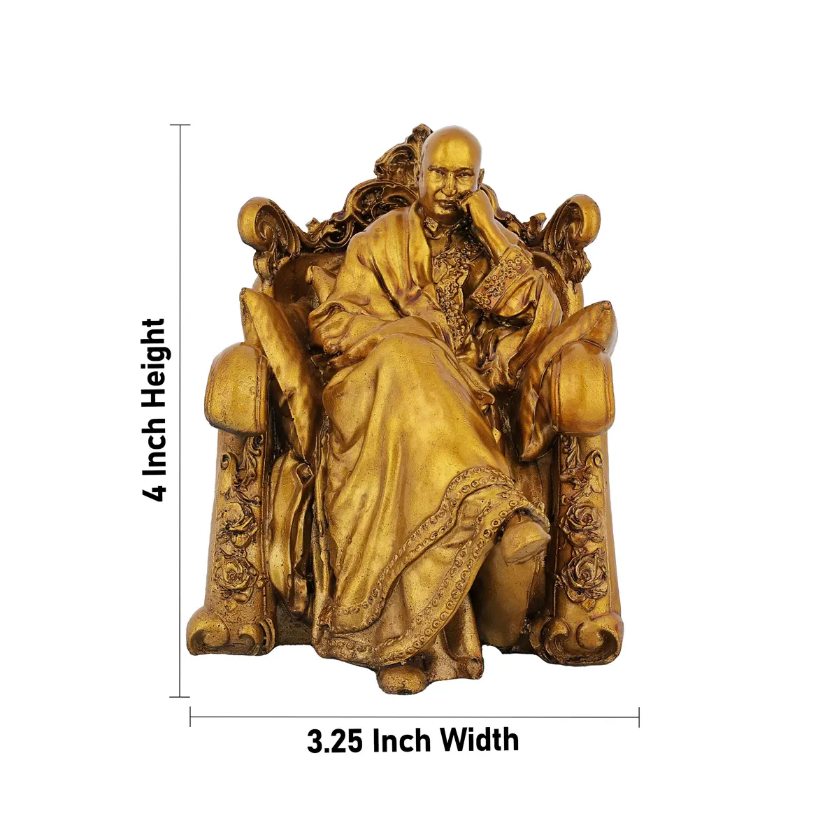 Delhi Guruji Idol - 4 x 3.25 Inches | Decorative Guruji Murti / Spiritual Statue for Home Decor - Image 4