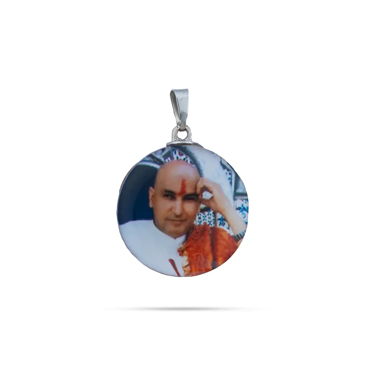 Delhi Guruji Pendant - 1 Inch | Spiritual Photo Locket / Devotional Dollar for Daily Wear - Image 12
