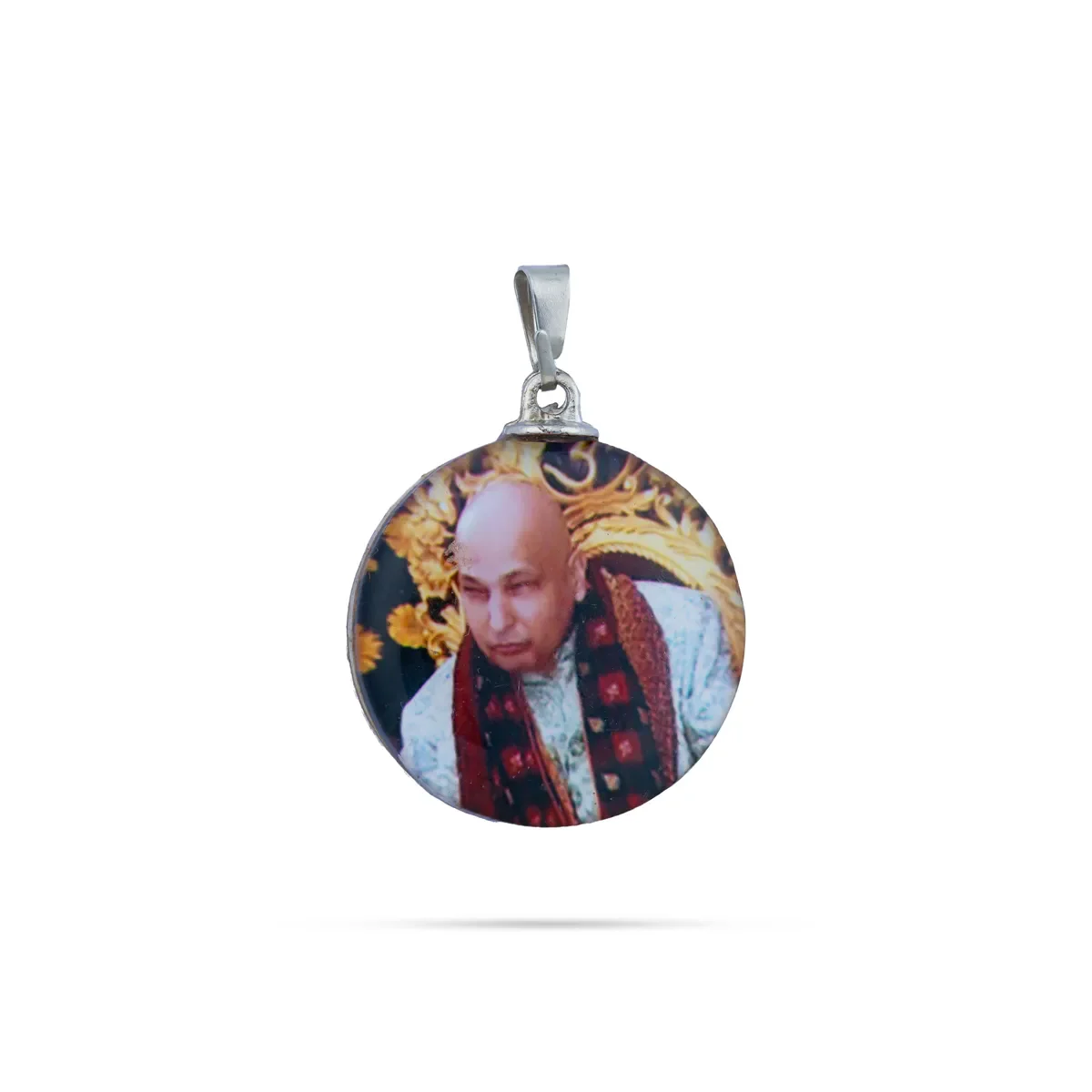 Delhi Guruji Pendant - 1 Inch | Spiritual Photo Locket / Devotional Dollar for Daily Wear - Image 4