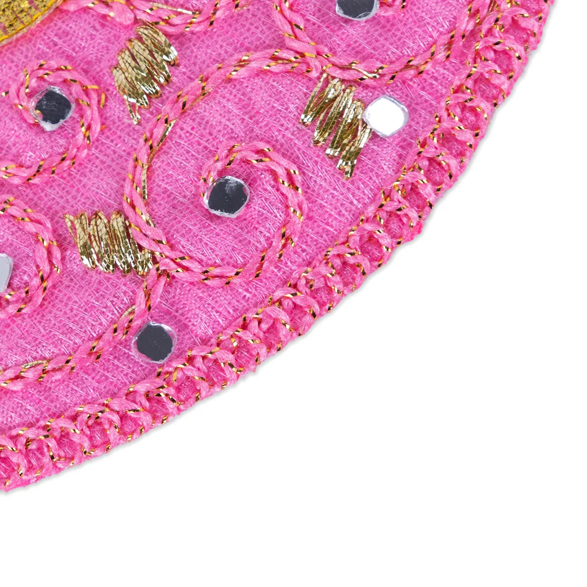 Devi Dress - 2.5 Inches | Mata Rani Poshak/ Lehenga Patka/ Embroidery Amman Pavadai/ Assorted Colour - Image 3