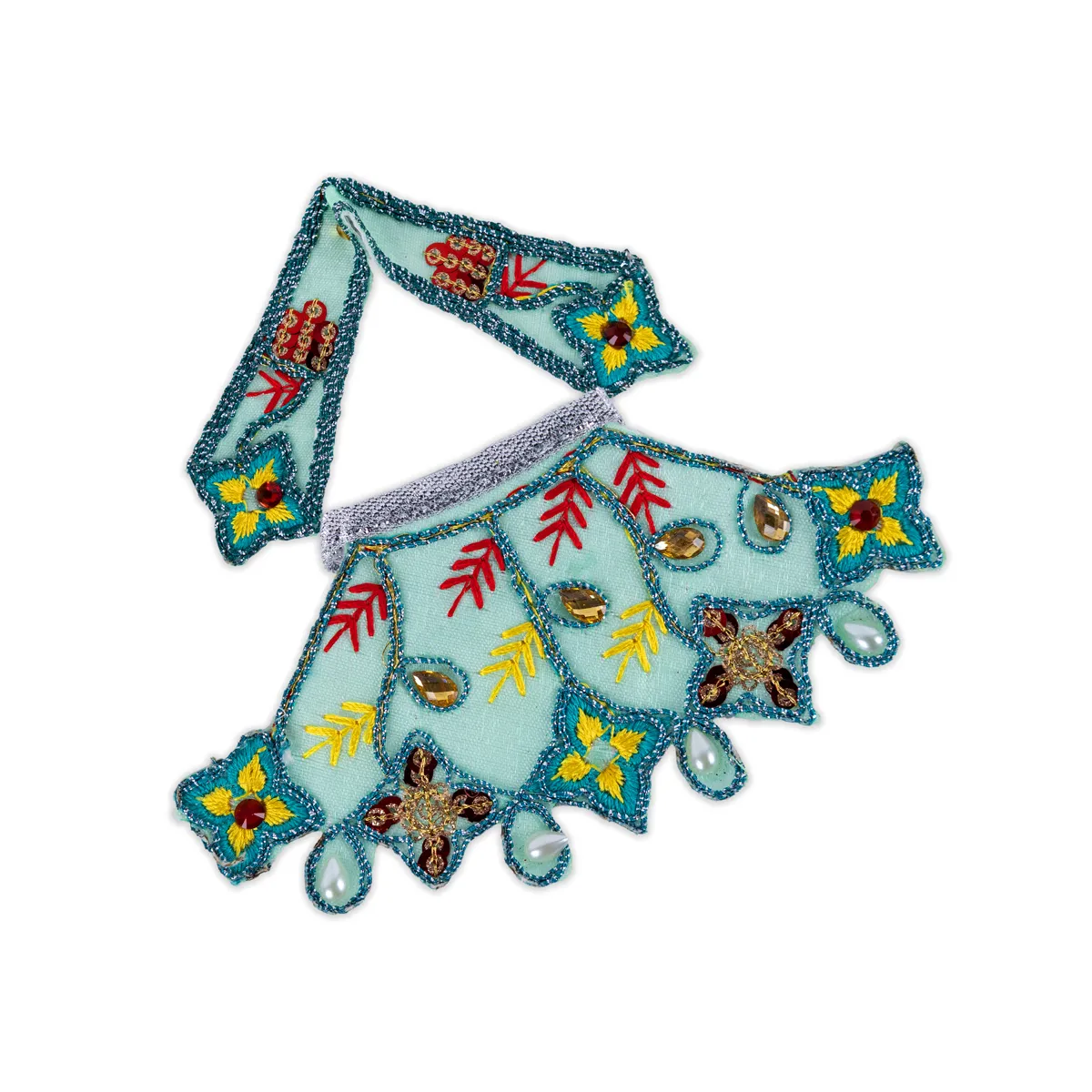 Devi Dress - 2.5 Inches | Mata Rani Poshak/ Lehenga Patka/ Embroidery Amman Pavadai/ Assorted Colour - Image 6